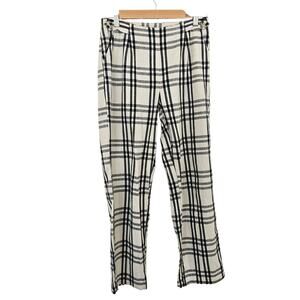MNG Plaid Trouser Black Cream Size 2